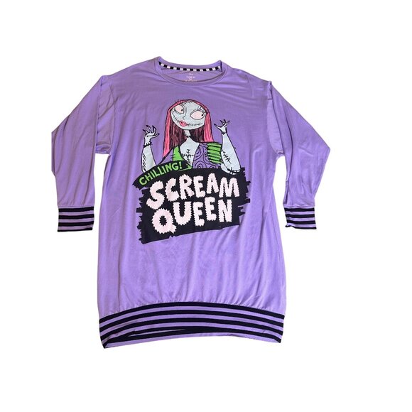 Disney Tim Burtons the Nightmare Before Christmas Scream Queen Sleepshirt XS/XCH - Picture 8 of 9